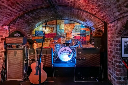 Famous Cavern Club in Mathew Street Liverpool where the Beatles played