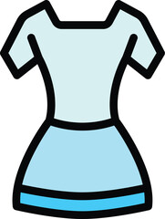 Ballet costume icon. Outline ballet costume vector icon for web design isolated on white background color flat