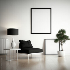 modern living room picture frame