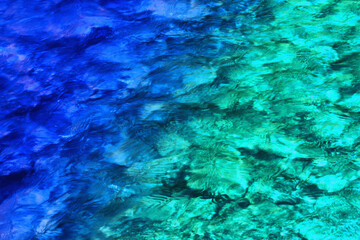 Fantastic sea background. Mediterranean Sea, Montenegro, Europe. Beauty world.  Horizontal image.