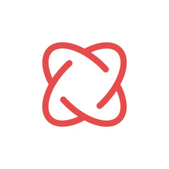 Obraz premium Fall in love logo - curves and heart symbol