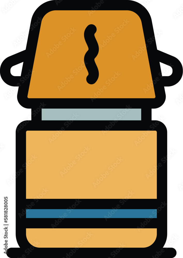 Poster thermos container icon. outline thermos container vector icon for web design isolated on white backg