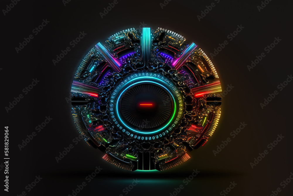 Poster abstract science and technology background with shiny connection elements and sci-fi intefrace. tech