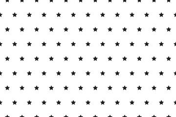 Fototapeta na wymiar small black star polka dot pattern on white background.
