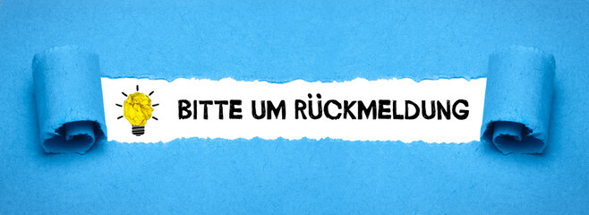 Bitte um Rückmeldung	