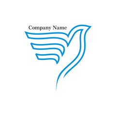 Blue bird logo graphic design