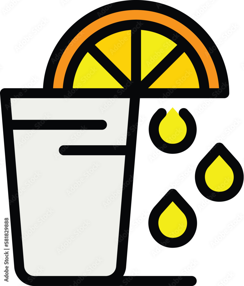 Poster lemonade icon. outline lemonade vector icon for web design isolated on white background color flat