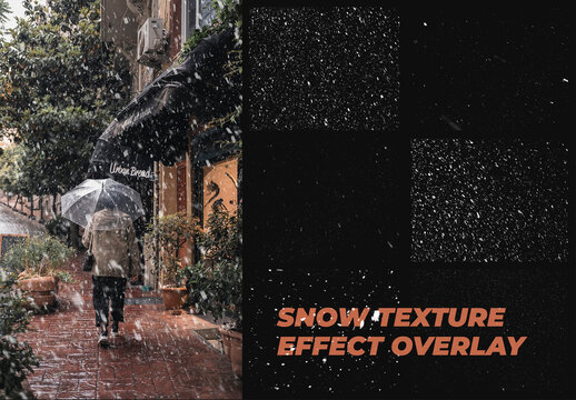 Collection of 10 Transparent Snow Texture Overlay