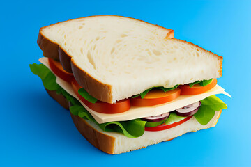 Apetite sandwich for breakfast. AI Generated
