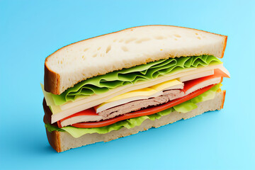 Apetite sandwich for breakfast. AI Generated