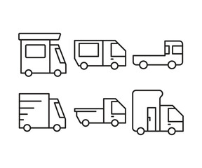 Fototapeta na wymiar car and transportation line icons set