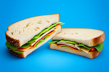 Apetite sandwich for breakfast. AI Generated