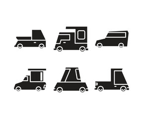 car and vehicle icons set vector illustration