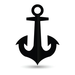 Anchor Black icon Vector. symbol for web site Computer and mobile vector.