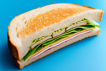 Apetite sandwich for breakfast. AI Generated
