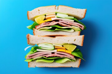 Apetite sandwich for breakfast. AI Generated