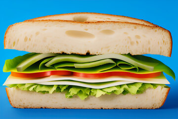 Apetite sandwich for breakfast. AI Generated