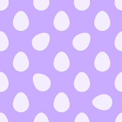 Lovely hand-drawn Easter seamless pattern, cute doodle eggs, pastel color, bunny, great for textiles, banners, wallpaper, wrapping - vector design Happy Easter Egg Hunt 