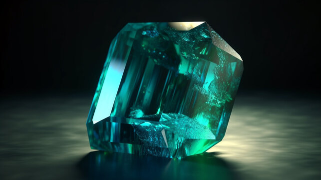 Paraiba Tourmaline stone, using its unique shade to both bold and elegant. Generative AI.