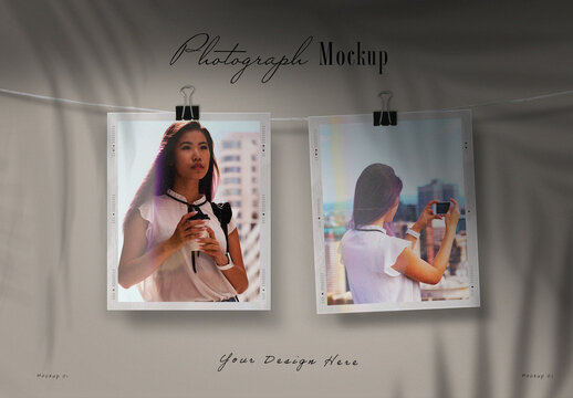 Hanging Photo Mockup