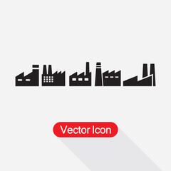 Factory Set Icon, Factory Icon Vector Illustration Eps10 