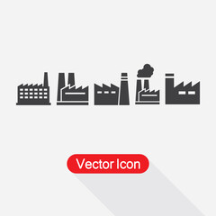 Obraz premium Factory Set Icon, Factory Icon Vector Illustration Eps10 