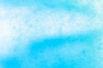 Blue watercolor on white paper canvas