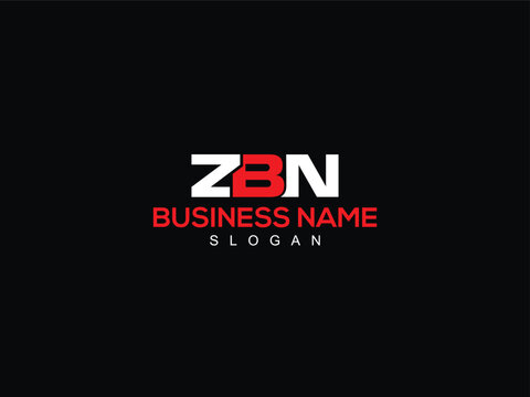 ZBN zb Logo Vector, Graphics Element zbn Letter Logo, White Background