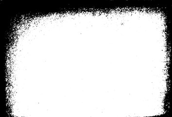 Grunge border texture background. Abstract frame overlay. PNG graphic illustration with transparent background.