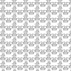 Doodle bee pattern