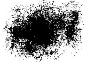 Rustic grunge texture with grain and stains. Abstract noise background. PNG graphic illustration with transparent background.