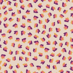 Colorful Flower Petal Seamless Vector Repeat Pattern