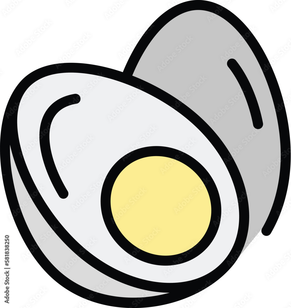 Aufkleber egg source vitamin icon. outline egg source vitamin vector icon for web design isolated on white bac