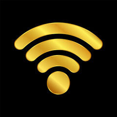 signal icon in gold color