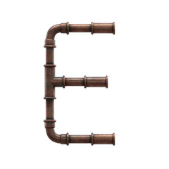 Copper Pipes 3D Alphabet or Lettering - View 1