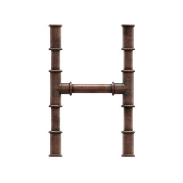 Copper Pipes 3D Alphabet or Lettering - View 1