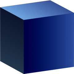 3d blue gradient square