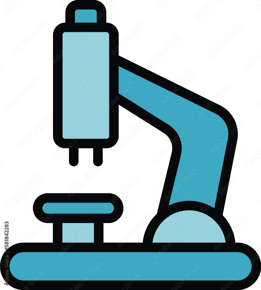 Aufkleber microscope research icon. outline microscope research vector icon for web design isolated on white b