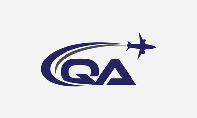 Tour and travel logo design, Airline agency symbol and aviation company monogram vector	