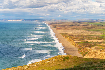 Scenic ocean view, Point Reyes National Seashore in California.