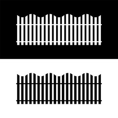 Obraz premium black and white fence icon in trendy flat design