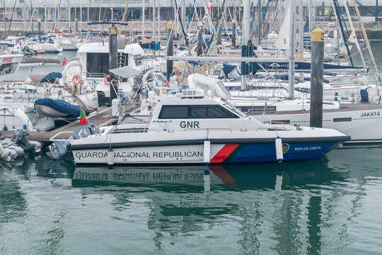 Lisbon, Portugal - December 4, 2022: Boat of GNR - Lisbon Coastal Control Detachment.