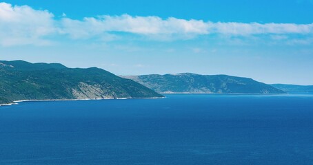 Fototapeta na wymiar Beautiful view of the Coastline of Cres island in the Adriatic sea in Croatia