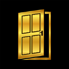 door icon in gold color