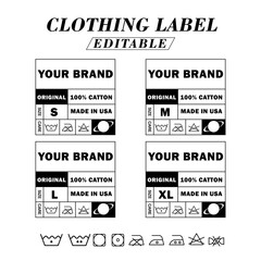 Clothing label tag template concept vector design shirt