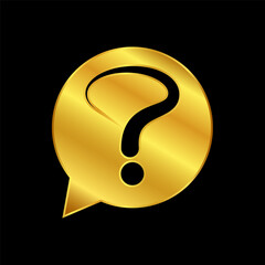 guestion mark symbol in gold color