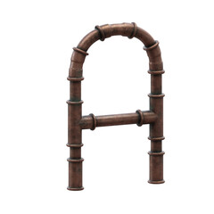 Copper Pipes 3D Alphabet or Lettering - View 2
