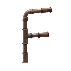 Copper Pipes 3D Alphabet or Lettering - View 2
