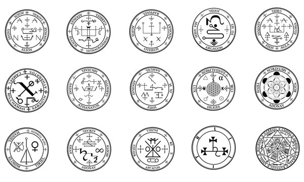 Set of Sigils collection of the Archangels - High resolution vector illustration