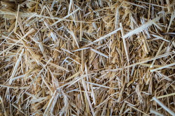 Hay stack close up background